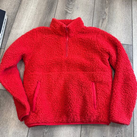 Wondershop Girls' Red Sherpa Pullover Jacket - Size L (10/12) - Picture 3 of 5